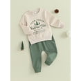 thumbnail image 4 of Baby Boy 2 Piece Outfits Christmas Letter Print Long Sleeve Sweatshirt and Elastic Pants 6 12 18 24M 3T Toddler Fall Clothes, 4 of 9