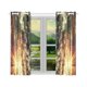 thumbnail image 2 of Cortina de Cocina ABPHQTO Atardecer Entre Arboles Madera Naturaleza Ventana 65x90 cm (Dos Piezas), 2 of 3