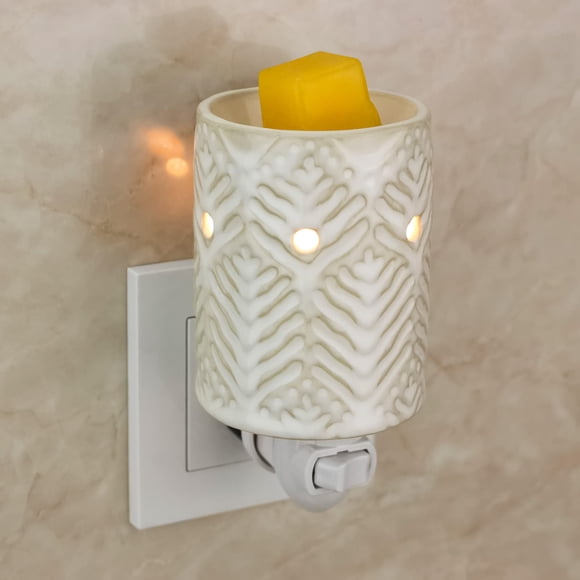 STAR MOON Ceramic Pluggable Wax Melt Warmer for Scented Wax, Diffuser for Fragrance Oil, Candle Melter Plug in Wall for Home, Office and Spa, Ideal Gifts, with Two Bulbs