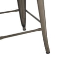 thumbnail image 5 of BELLEZE Set Of 4, 30Inch Metal Bar Stools Dining Chairs With Wood Seat, Stackable Counter Height Barstools, Brown, 5 of 5