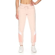 Reebok Womens Journey Color Block French Terry Jogger with Pockets, Sizes XS-XXXL