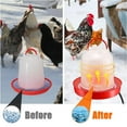 thumbnail image 5 of Outdoor Heated Chicken Waterer Poultry Bath Drinking Water Heating Poultry Feeder Heating Hood Machine Hanging Indoor Outside Home Garden Presents For Poultry Lovers, 5 of 9