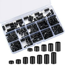 320 Pcs Electrical Outlet Screws Spacers, Black Nylon Round Spacer Assortment Kit, Plastic Spacers Without Threaded