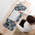 thumbnail image 3 of Long Mouse Pads for Desk,Blue White Floral Pattern Desk Mats on Top Of Desks, Desk Mouse Pad Extra Large with 3mm Non-Slip Base and Stitched Edge for Gaming,Office,Work,Home 31.5"x11.8", 3 of 6