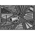 thumbnail image 1 of Ahgly Company Indoor Rectangle Patterned Charcoal Black Area Rugs, 6' x 9', 1 of 6