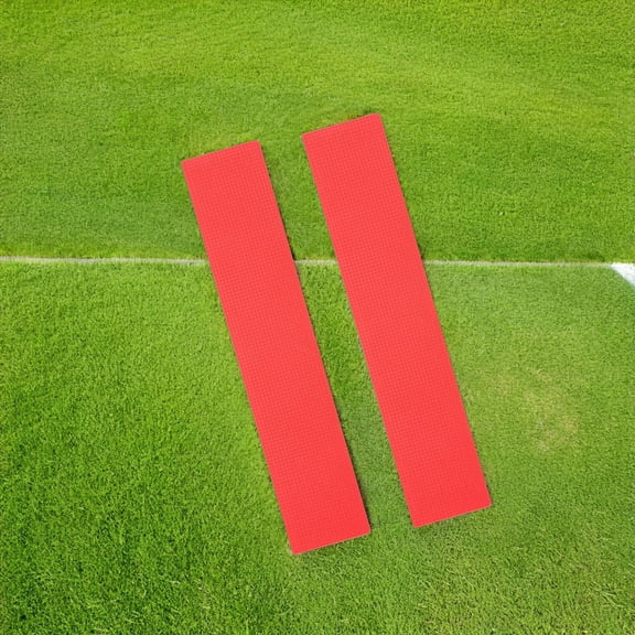 OFFIGAM 12Pcs Red Flat Sports Ground Marker Line for Outdoor Football Tennis Court Boundary