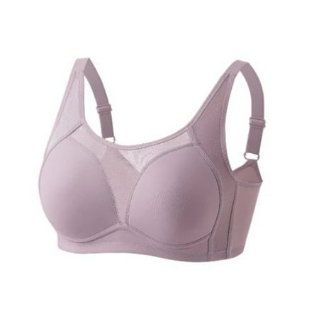 YHGFVOKJ Bras for Women Wireless Seamless Full Coverage Light Comfortable Soft No Underwire Support Push Up Everyday Bra Underwear Front Closure Bras Purple 44.00