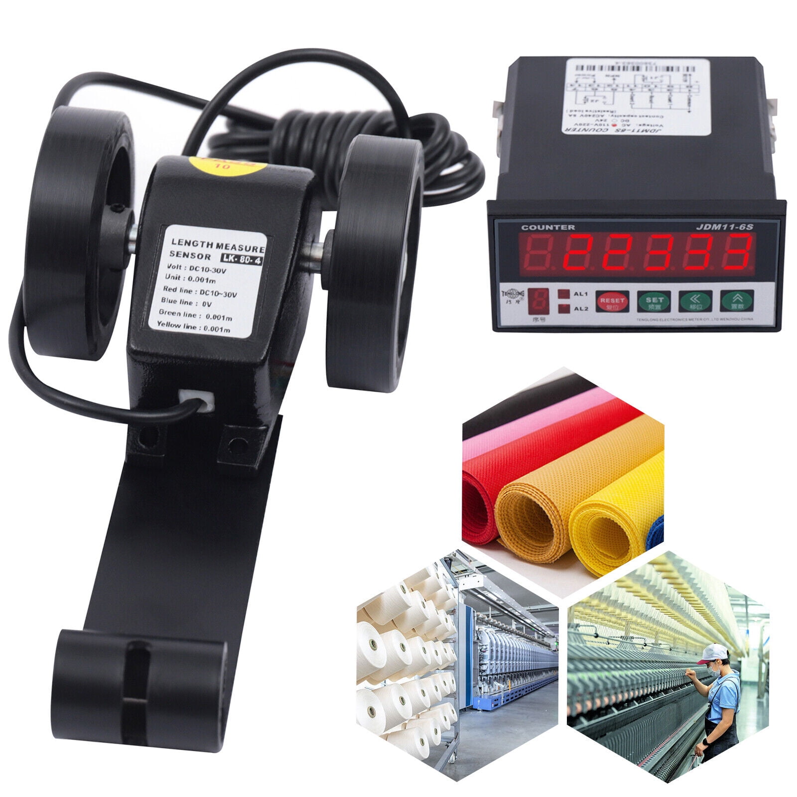 Digital Length Meter Counter Length Measuring Wheels for Wire, Pipe