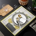 thumbnail image 6 of Placemats Set of 4 Washable,Yellow Lemon Pattern Green Leaf Placemat for Dining Table Decorations, Heat-Proof Table Mats for Kitchen Dinner Banquet Rustic Wood, 6 of 6