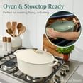 thumbnail image 5 of Best Choice Products Oval 7.5 Quart Cast-Iron Dutch Oven, Heavy-Duty w/ Enamel, Side Handles - Vanilla Buttercream, 5 of 8