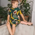 thumbnail image 4 of Balery Banana And Avocado Conjunto de Pijama Infantil de Manga Corta con Estampado – Ropa de Dormir de Algodón Suave-Medium, 4 of 6