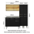 thumbnail image 3 of Cocina Integral Completa Modular Madesa Emilly 169cm MN, 3 of 10