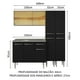 thumbnail image 3 of Madesa Gabinete de Cocina Integral Compacta 169 cm con Fregadero Emilly Rustic/Negro 12, 3 of 10