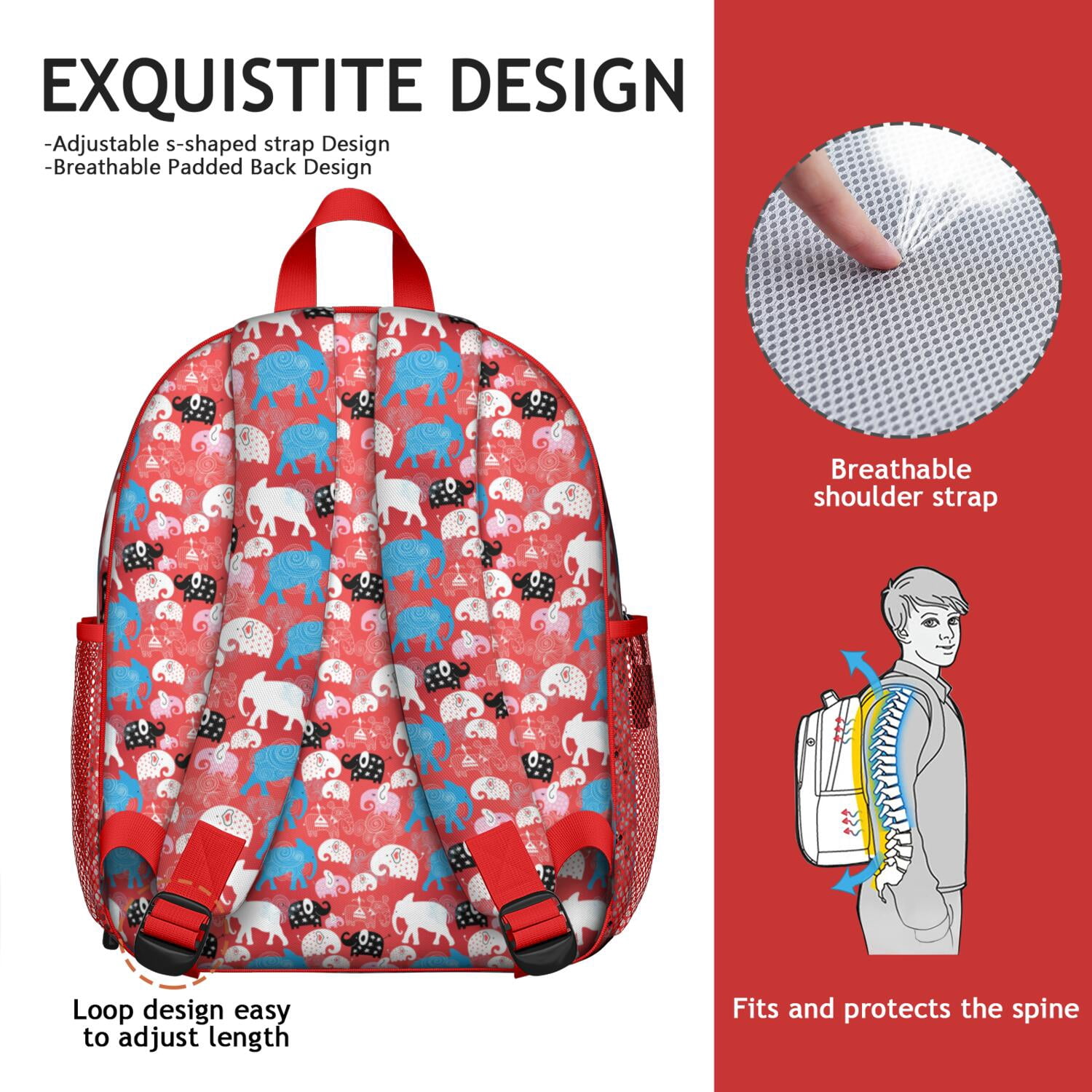 Kawaii Alpaca Pattern Waterproof Student Daypack - Ergonomic Durable Backpack with Breathable Padded Straps for Teens