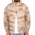 thumbnail image 4 of Pixelated Nudity Censored Light Skin Baseball Jersey Fashion Ribbed Sleeve Man Women's Jacket Motion Tops XXS-6XL, 4 of 7