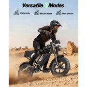 Electric Bike for Adults,Peak 1500W,Max28Mph & 80 Miles Electric Bicycle,48V 25Ah Full Suspension & Disc Brakes 16Fat Tire E-Bike