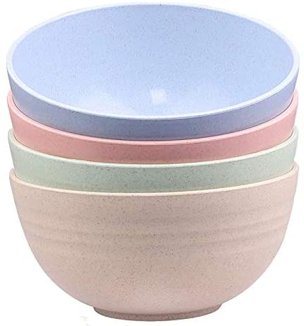4 Pieces Eco-Friendly Biodegradable Cereal Bowl 18oz Lightweight Wheat Straw Cereal Bowl Unbreakable Cereal Bowls Microwave Safe Dessert Soup Salad Rice Bowls for Kids and Adults Tranzac 4 Pieces Eco-Friendly Biodegradable Cereal Bowl 18oz Lightweight Wheat Straw Cereal Bowl Unbreakable Cereal Bowls Microwave Safe Dessert Soup Salad Rice Bowls for Kids and Adults Tranzac