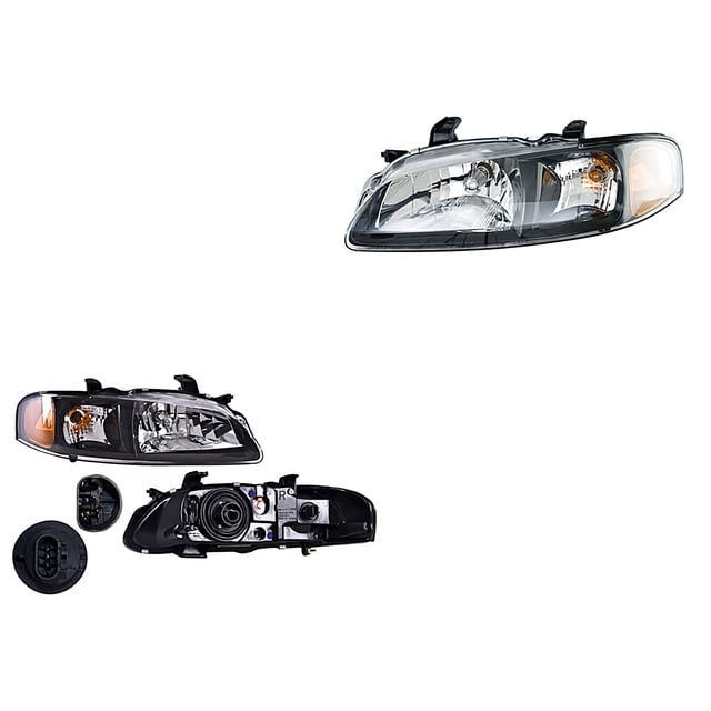Par de Faros DEPO Sentra 2001 A 2003 Negro