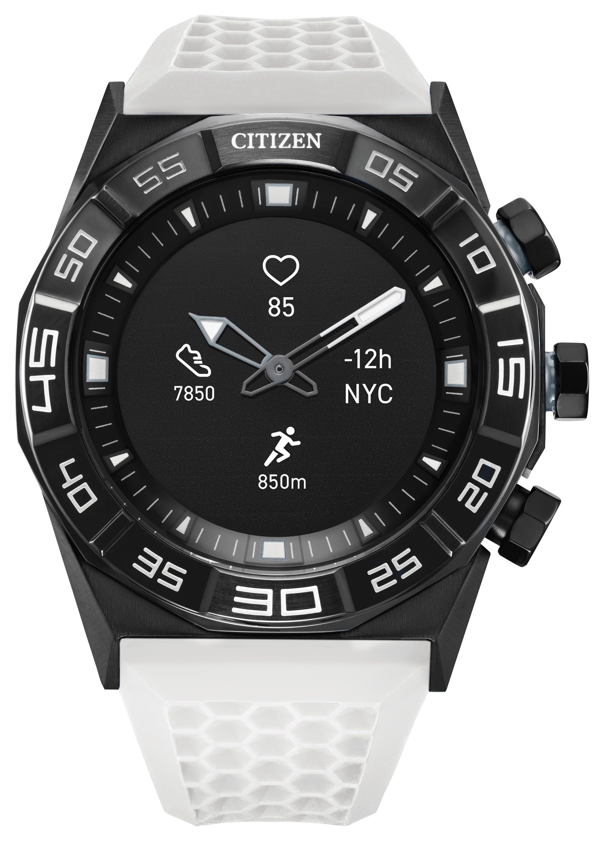 Citizen CZ Smart 44mm Black IP Stainless Steel Hybrid Heart Rate