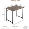 thumbnail image 3 of BestOffice 32 Inch Computer Desk, Home, Modern Simple Style for Home Office Study Writing, Brown, 3 of 7