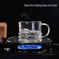 thumbnail image 4 of 300ml Coffee Mugs , Drinking Glasses with Handle, Clear Glass Cups for Hot or Cold Drinks like Cappuccino, Latte, Cocoa, Milk, Tea Without Spoon, 4 of 9