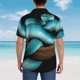 thumbnail image 4 of Fotbe Blue Viper Snake Camisa Hawaiana para Hombre Unisex – Camisa Casual de Verano con Botones de Manga Corta de Algodón y Lino,X-Large, 4 of 7