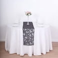 thumbnail image 6 of Efavormart 12"x108" Black Leaf Vine Embroidered Sequin Mesh Like Table Runner, 6 of 11