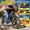 thumbnail image 6 of HOVSCO Electric Bike for Adults, 750W Motor, 48V/15AH+25AH Dual Batteries, 20'' Fat Tire E-Mountain Bike, 7-Speed E-Bike Full Suspension UL2849, 6 of 9