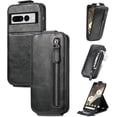 thumbnail image 2 of Zipper Wallet Case for Google Pixel 7 Pro with Card Holder Slot, PU Leather Adjustable Kickstand Flip Handbag Phone Cover for Google Pixel 7 Pro SDLL Black, 2 of 14