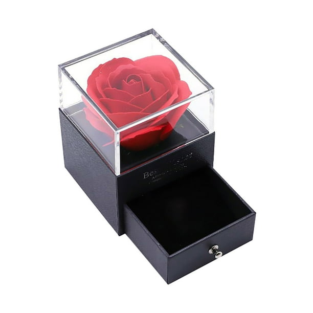 Caja de regalo rosa Caja de flores para el Día de la Madre Conservación de regalos Flores artificiales hechas a mano