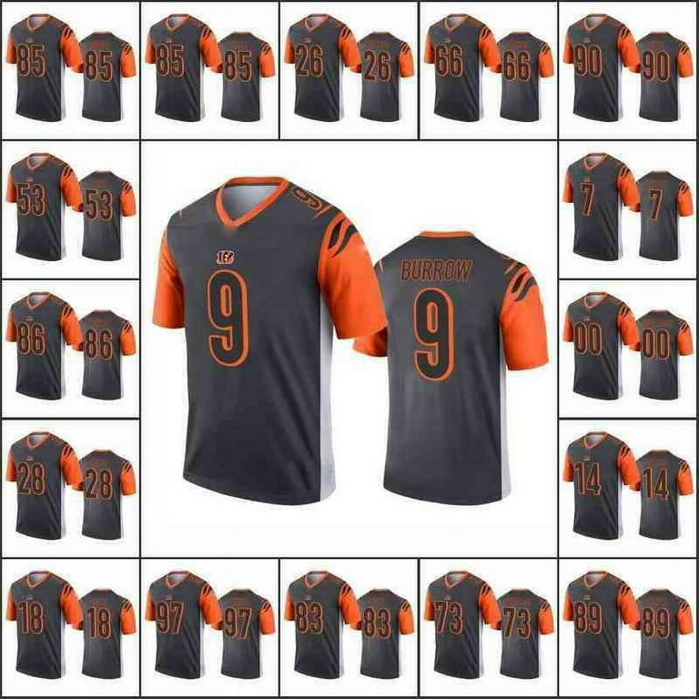 Men's Nike Joe Burrow Gray Cincinnati Bengals Inverted Legend Jersey