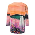 thumbnail image 4 of SBYOJLPB 3/4 Sleeve Tops for Women Halloween Printed Crew Neck Pullover Top, 4 of 5