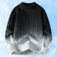 thumbnail image 2 of FYDUU Mens Knit Pullover Sweater Male Crewneck Pullover Sweater Autumn Winter Knitwear Gradient Fashion Sweaters Long Sleeved Shirt Commuting Sweaters, 2 of 6