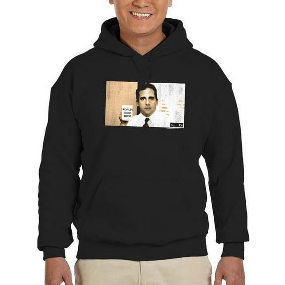 Michael Scott With A Mug Hoodie Men The Office, Male x-Large