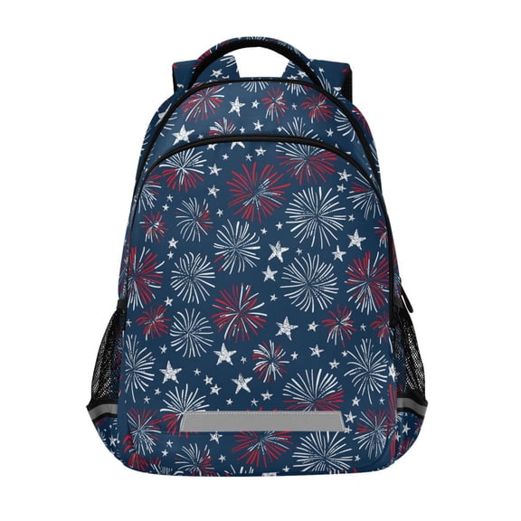 ALAZA Flag Independence Day Backpack Elementary School Bag Bookbag Travel Rucksack