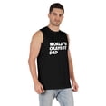 thumbnail image 2 of Inkmeso Printed Graphic World Okayest Dad T-Shirt For Mens Best Daddy Ever Gift T-Shirt, 2 of 7