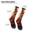 thumbnail image 2 of Sikiie Maple Leaf Meditating Fox Knee Socks, High Socks Long Stretchy Sock Women Knee High Stocking, Long Socks for Women, 2 of 6