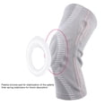 thumbnail image 4 of Knee Sleeve, Shock Absorption Gray L High Elasticity Compression Knee Support  for Joint Pain, 4 of 7