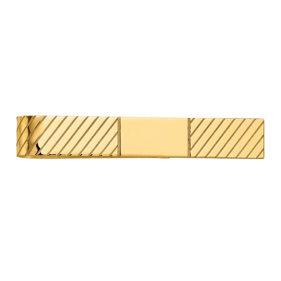 Primal Gold 14 Karat Yellow Gold Men's Tie Bar
