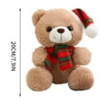 thumbnail image 2 of Christmas Gift Scarf, Cute Bear Doll Toy, Soft Plush Christmas Decoration with Santa Hat, Adorable Multi-Colored Stuffed Animal, Cozy Fabric, Perfect Holiday Home Decor and Kids Cuddle Companion, 2 of 7