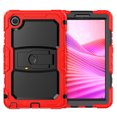 thumbnail image 2 of XYX for Lenovo Tab One 8.7 inch/Tab K9 2025 Case, 3in1 Heavy Duty Shockproof Tablet Cover with Stand, Shoulder Strap, Red, 2 of 7