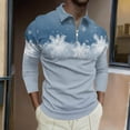 thumbnail image 1 of Blusa y camisa de manga larga con cuello vuelto para hombre, jersey con cremallera y solapa estampada, blusa de manga larga con cuello vuelto, blusa de poliéster para hombre, 1 of 5