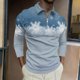 thumbnail image 1 of Blusa y camisa de manga larga con cuello vuelto para hombre, jersey con cremallera y solapa estampada, blusa de manga larga con cuello vuelto, blusa de poliéster para hombre, 1 of 5