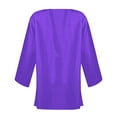 thumbnail image 5 of Diufon Linen Cardigans for Women Fall Casual Solid Color Blouses 3/4 Sleeve Breathable Coats, 5 of 5