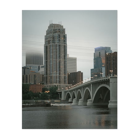 Minneapolis Skyline 01 - Minneapolis Minnesota Photography Unframed Wall Art Print 8 x 10 inches