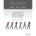 thumbnail image 2 of MeMoi Deep Gloss Semi-Opaque 40 D Tights - Womens - Female (Small/Medium, Stormy Skies), 2 of 12