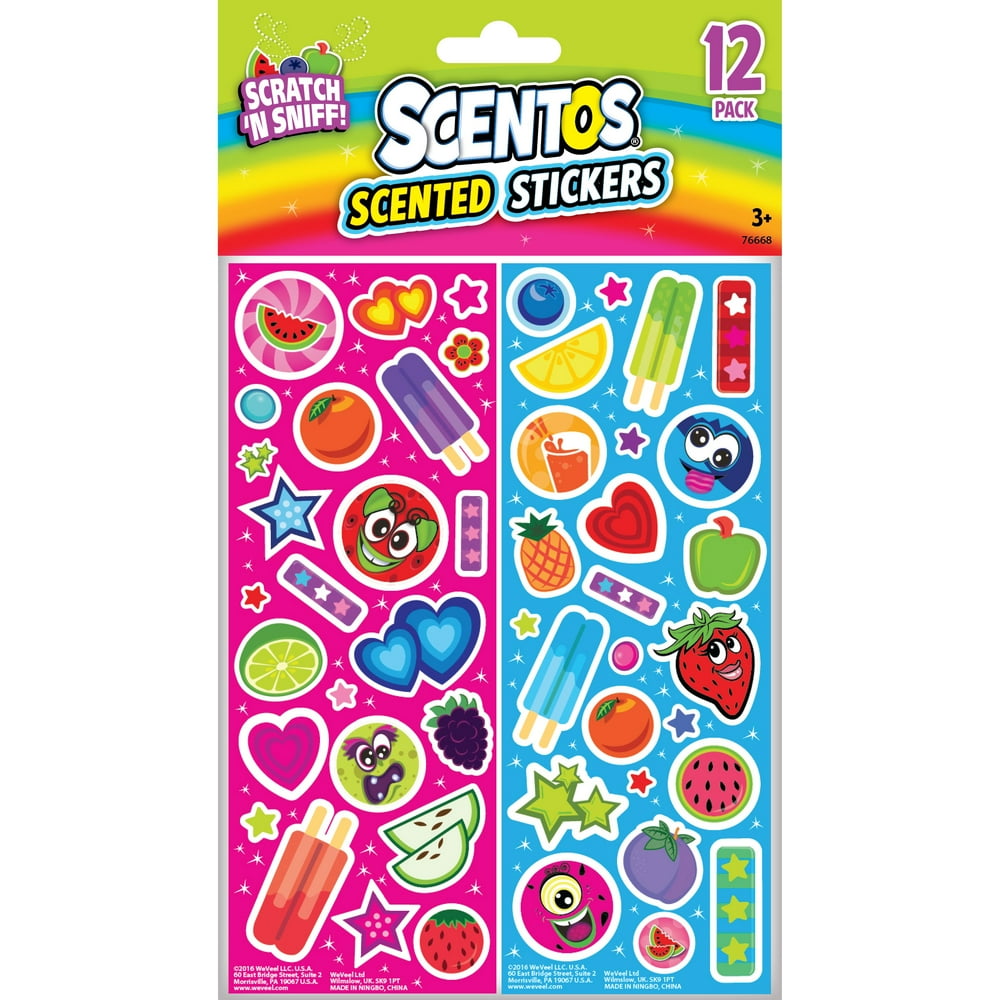 Scentos Scented Stickers, 12Pack