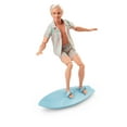 thumbnail image 6 of Barbie The Movie Ken Doll Wearing Pastel Striped Beach Matching Set with Surfboard and Sneakers, 6 of 7