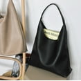 thumbnail image 3 of Bolso Hobo HOXIS de cuero vegano suave para mujer (negro), 3 of 6