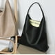 thumbnail image 3 of Bolso Hobo HOXIS de cuero vegano suave para mujer (negro), 3 of 6
